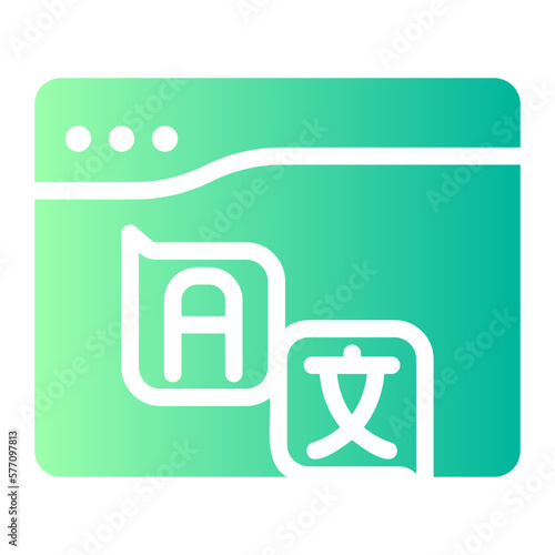 online translator gradient icon