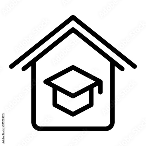 homeschooling line icon
