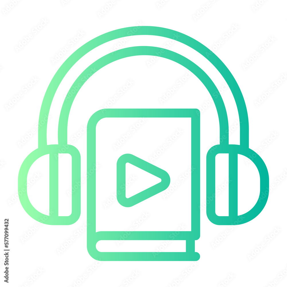 audio book gradient icon audio book gradient icon