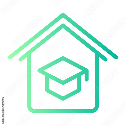 homeschooling gradient icon