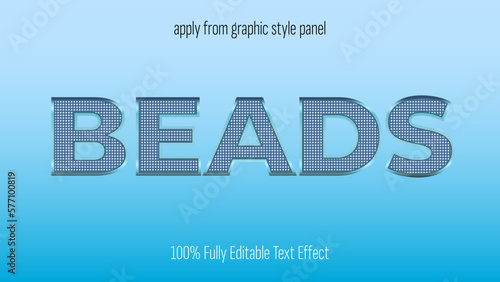Ocean Beads - fully editable premium text effect.