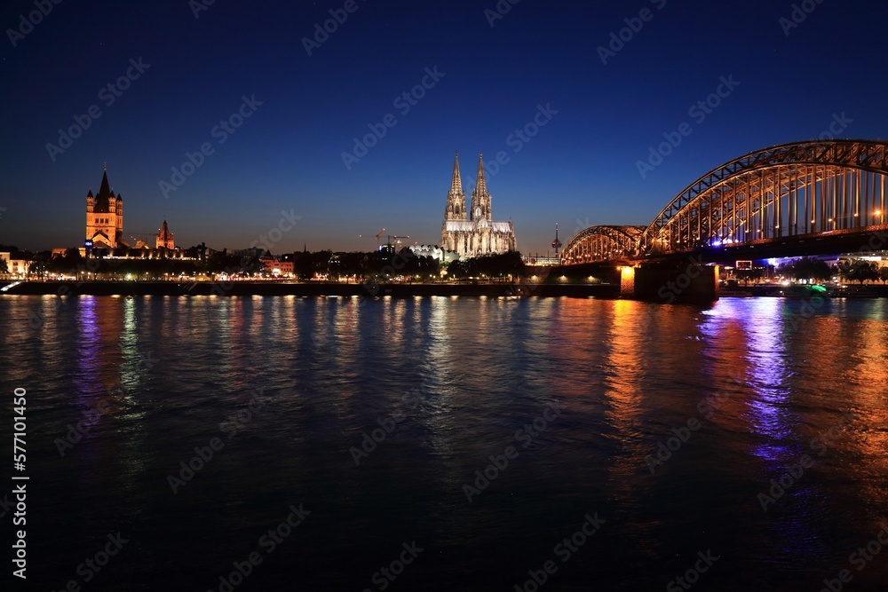 Cologne city night, Germany