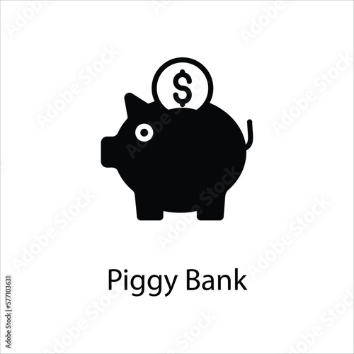 Piggy Bank icon vector stock