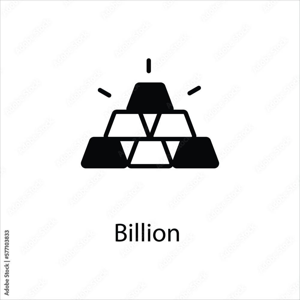 Billion icon vector stock Billion icon vector stock