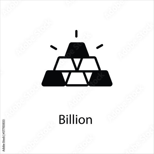 Billion icon vector stock