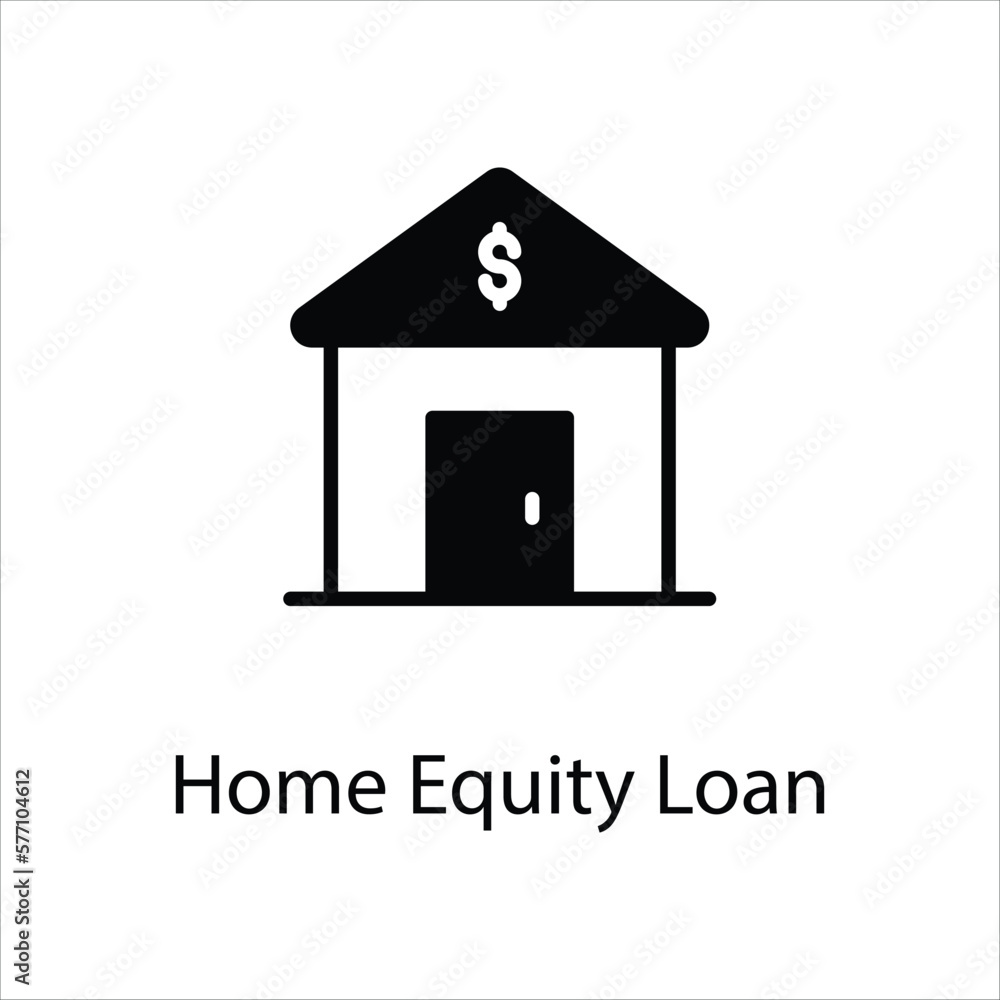 Home Equity Loan icon vector stock Home Equity Loan icon vector stock