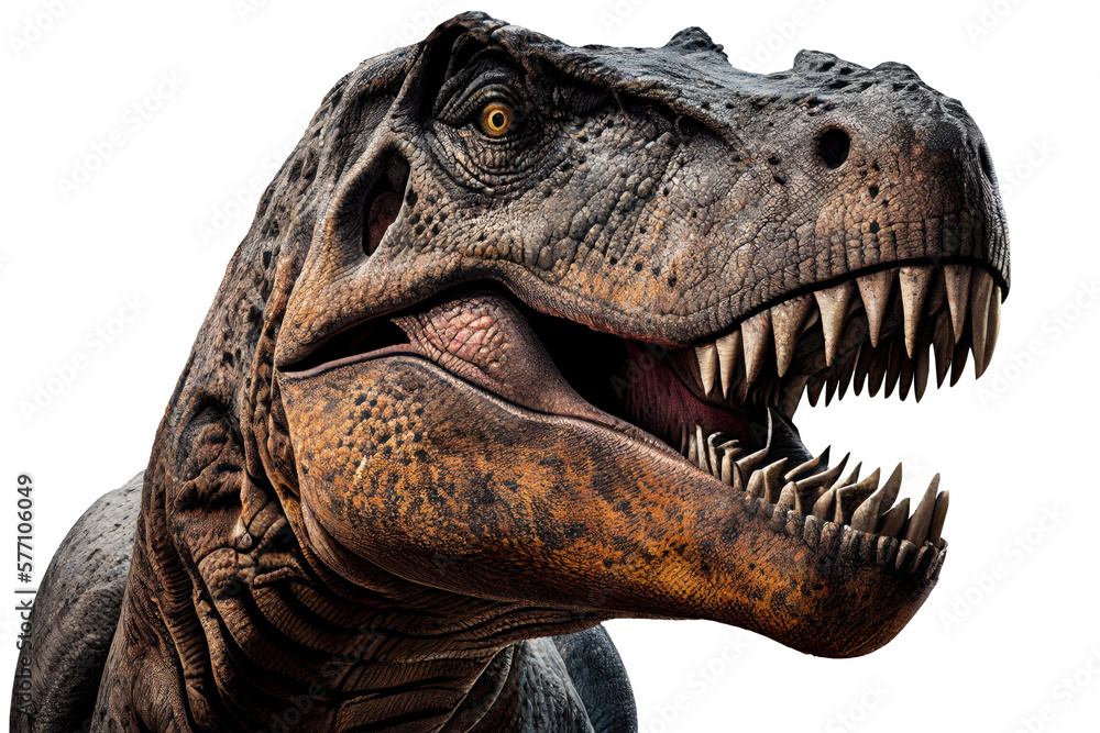 T-Rex dinosaur isolated on transparent background. Ai generated. T-Rex dinosaur isolated on transparent background. Ai generated.