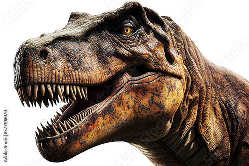 Foto T-Rex dinosaur isolated on transparent background. Ai generated.