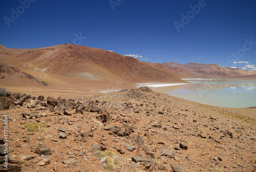 View of the diamond lagoon in the Puna Argentina
