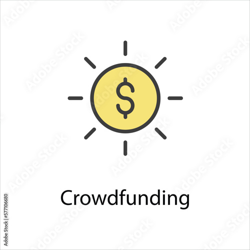 Crowdfunding icon vector stock