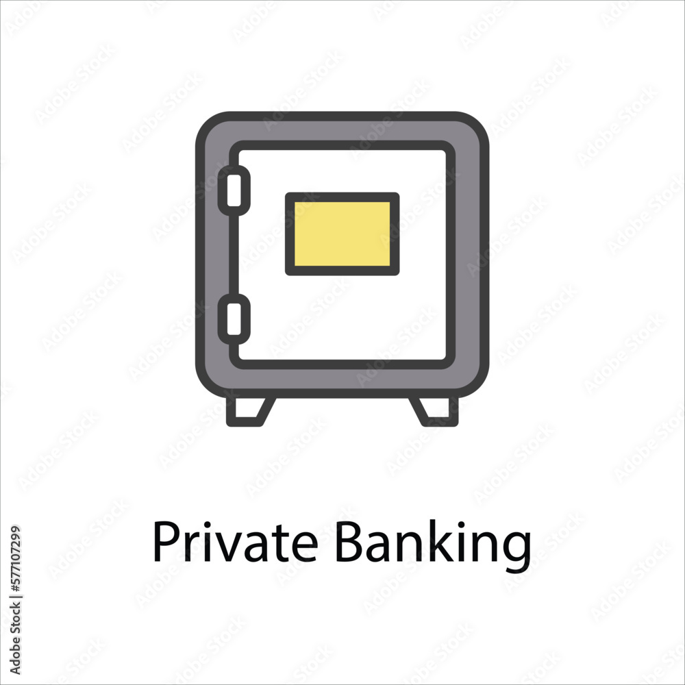 Private Banking icon vector stock Private Banking icon vector stock