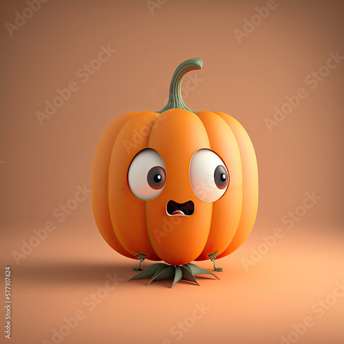 Cute Cartoon Pumpkin Charac...