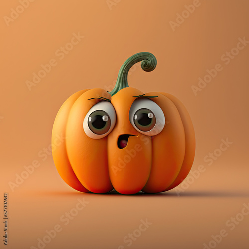 Cute Cartoon Pumpkin Charac...