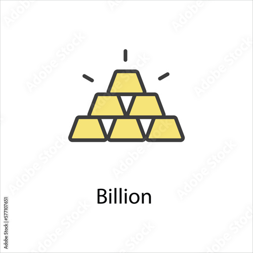 Billion icon vector stock