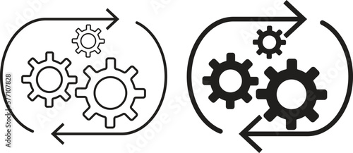 Operations line icon simple trendy flat style line and solid Isolated vector illustration on white background. For apps, logo, websites, symbol , UI, UX, graphic and web design. EPS 10.