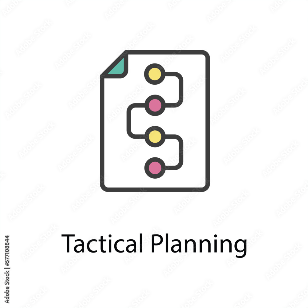 Tactical Planning icon vector stock Tactical Planning icon vector stock