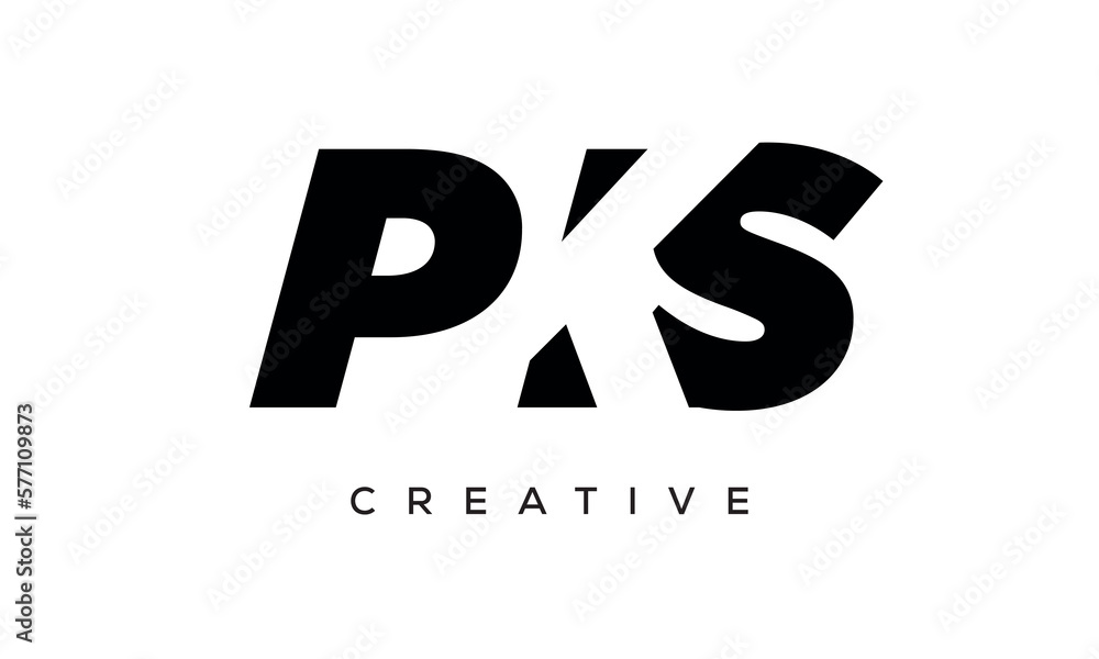PKS letters negative space logo design. creative typography monogram vector PKS letters negative space logo design. creative typography monogram vector