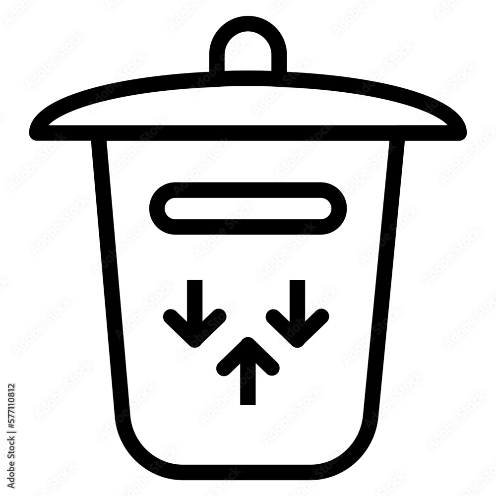 rubbish bin line rubbish bin line