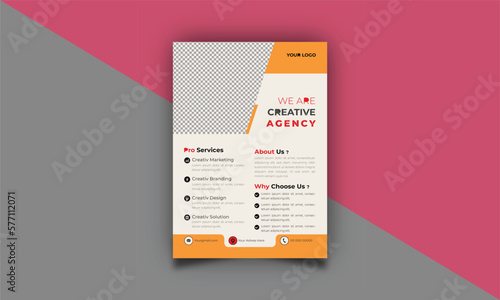 grow your business flyer design template. take your business to the next level of poster leaflet design.A4 template, brochure design, cover, flyer, poster, print-ready 
