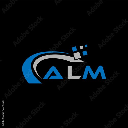 ALM letter logo design on black background. ALM creative initials letter logo concept. ALM letter design. ALM letter design on black background. ALM logo vector.
