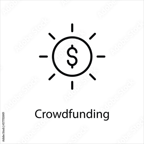 Crowdfunding icon vector stock