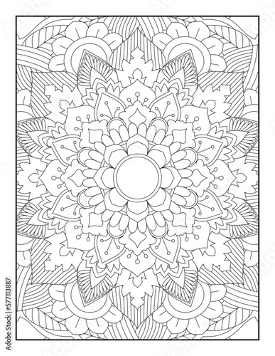 Vector abstract mandala pattern. Coloring book Lace pattern The tattoo. mandala coloring pages. Adults Mandala Coloring Page for KDP Mandala. Coloring Page. Coloring page mandala background.