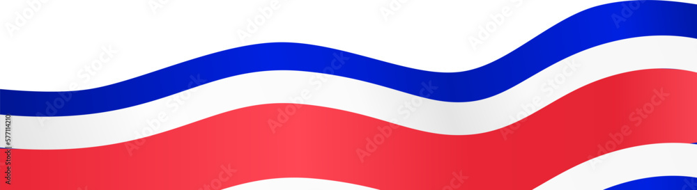 Costa Rica flag wave isolated on png or transparent background Costa Rica flag wave isolated on png or transparent background