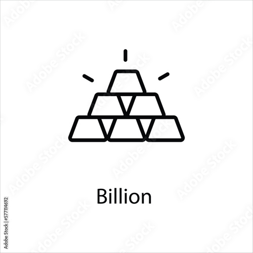 Billion icon vector stock