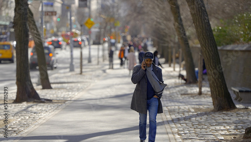 Walking on 5th Avenue Central Park East in New York - travel photography