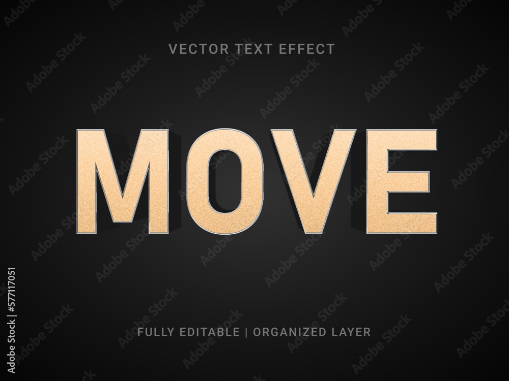 Obraz premium Move fully editable premium vector text effect