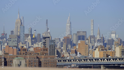 Skyline of Midtown Manhattan view from Brooklyn Bridge - travel photography