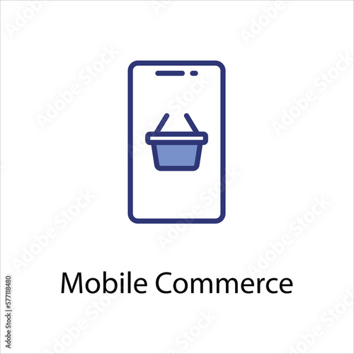 Mobile Commerce icon vector stock