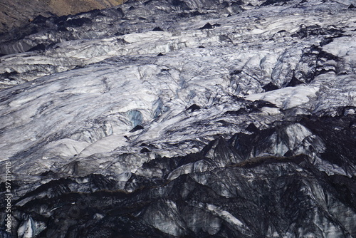 Solheimajokull glacier in Iceland in summer