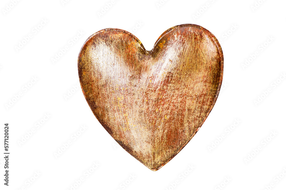isolated metal heart isolated metal heart