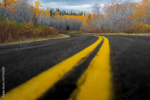 The winding fall road photo