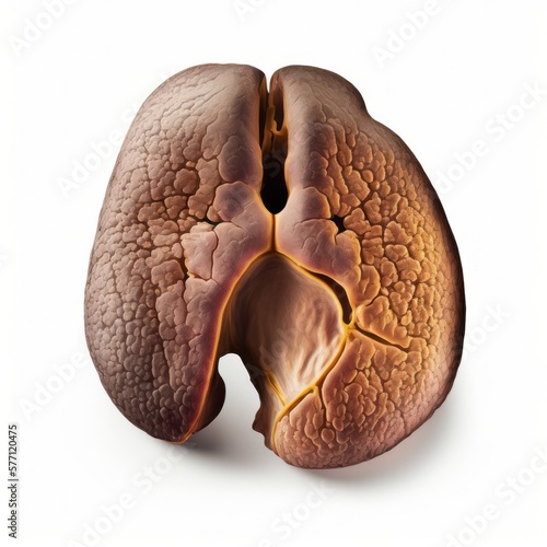 Detailed image of the human liver, useful for medical purposes,  generative ai photo