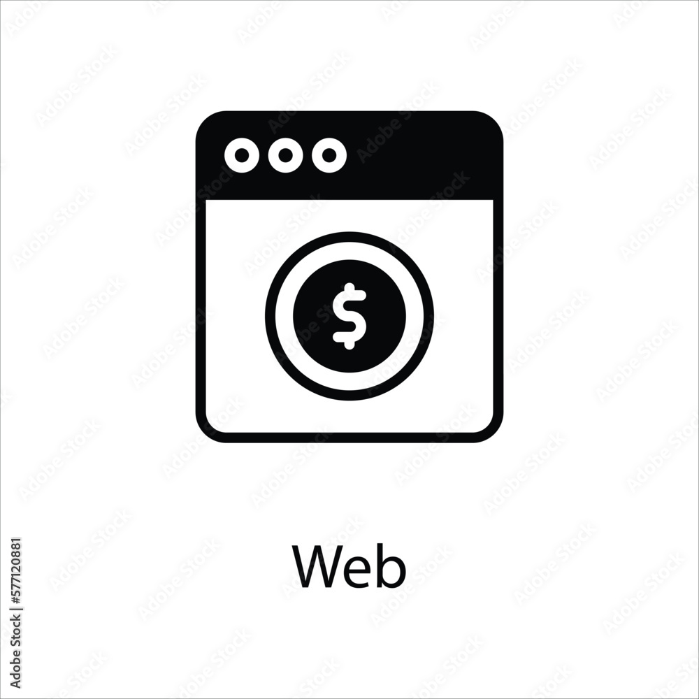 Web icon vector stock Web icon vector stock