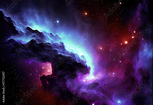 Abstract universe background, ai generated © neirfy