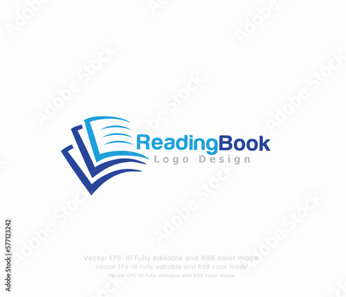 Logo for a book company that is a logo for reading books.