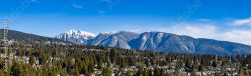North Shore mountains panorama of North and West Vancouver, Canada photo