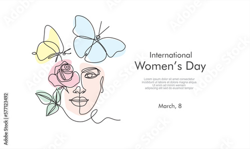Canvas Print International Women's Day holiday illustration