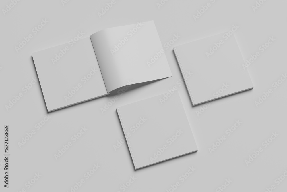 Blank Square Magazine Mockup