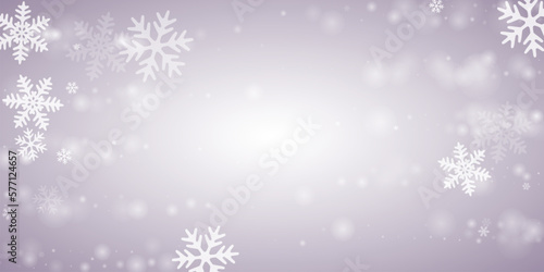 Fantasy heavy snowflakes design. Snowstorm speck ice granules. Snowfall weather white gray composition. Vivid snowflakes new year texture. Snow nature landscape.