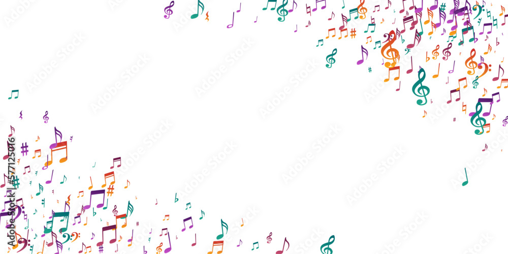 Music note icons vector design. Song notation