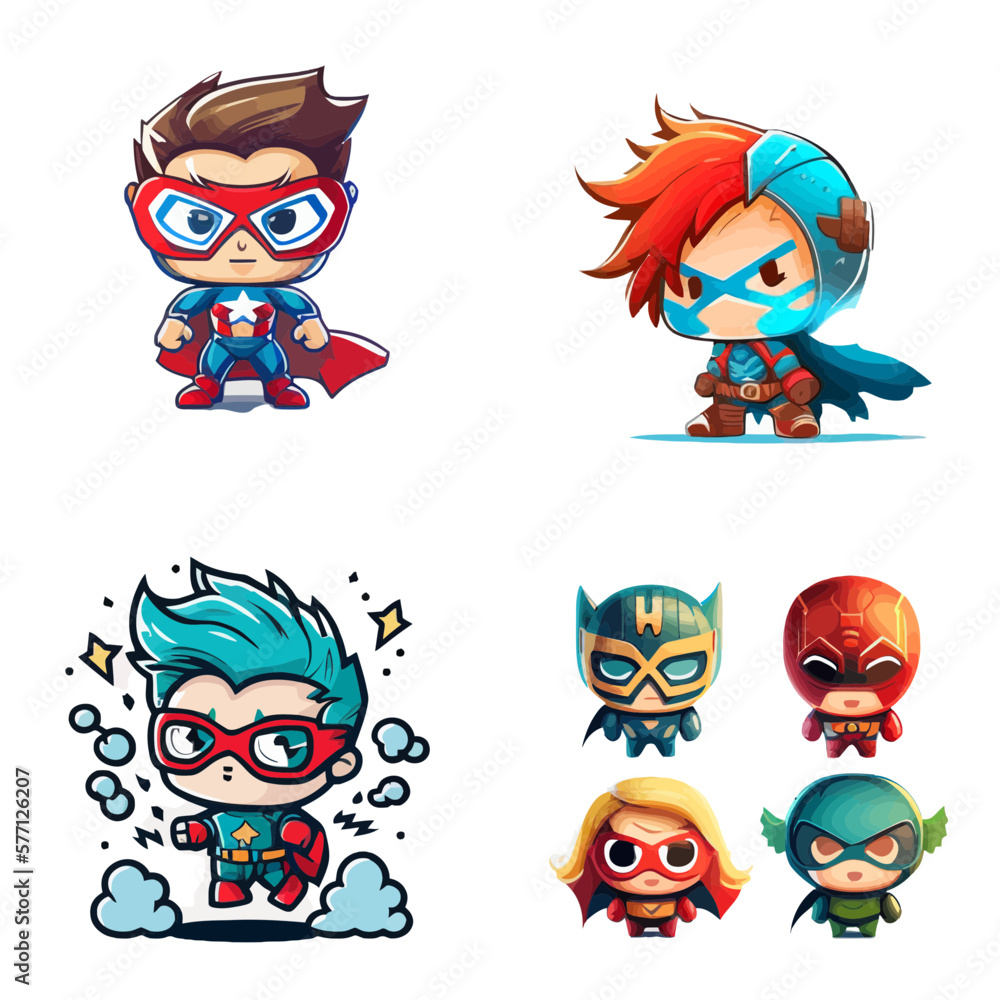 Cute SuperHero Character Very Cool Design Cute SuperHero Character Very Cool Design
