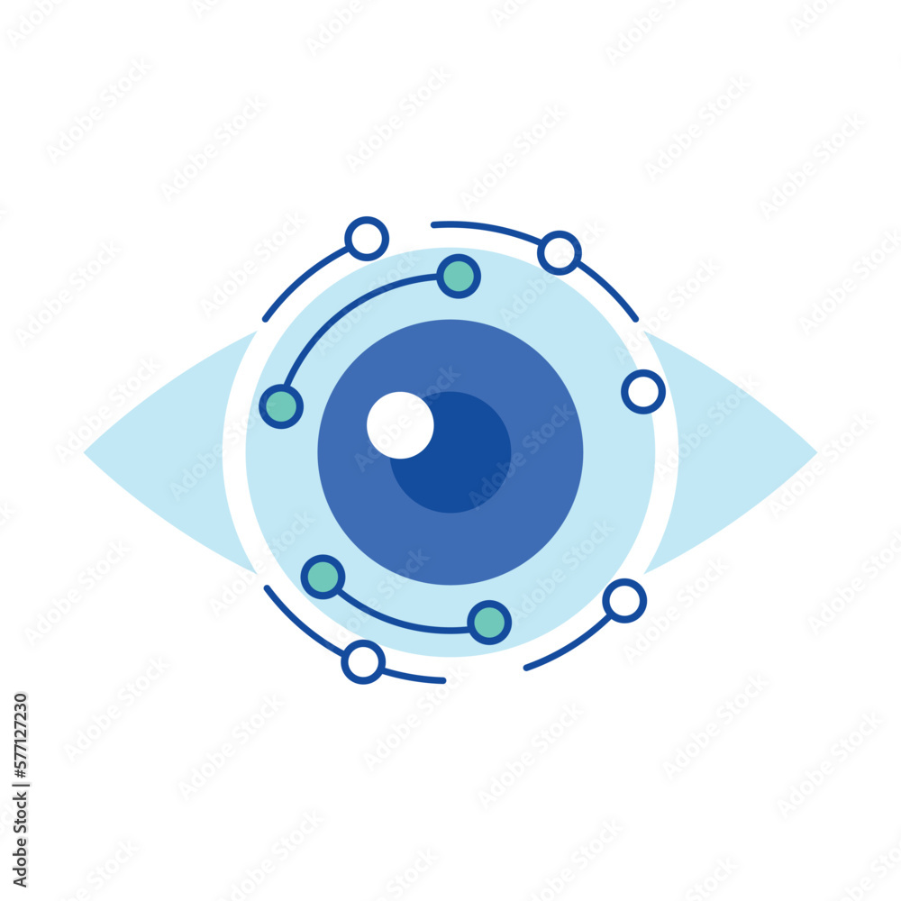 Modern technology icon computer vision, artificial intelligence ...