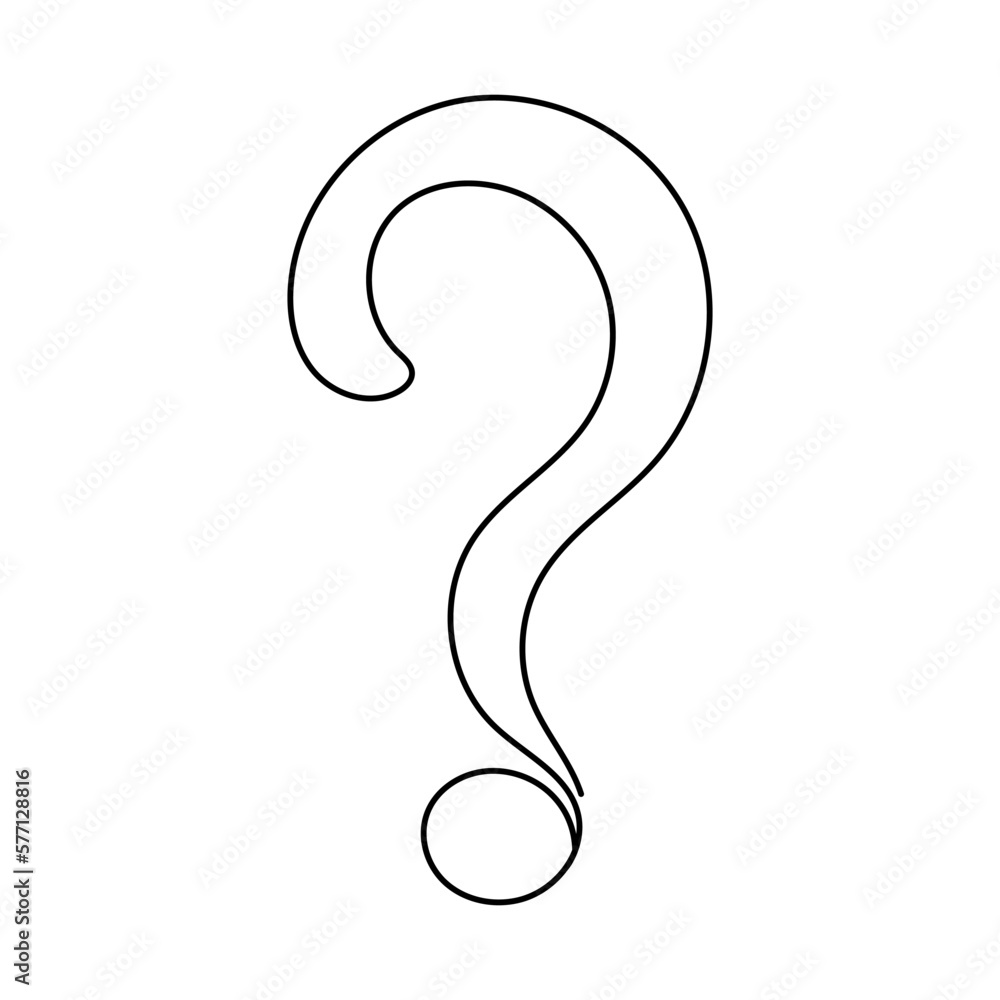 Question mark doodle line icon. Vector illustration isolated on white. Question mark doodle line icon. Vector illustration isolated on white.