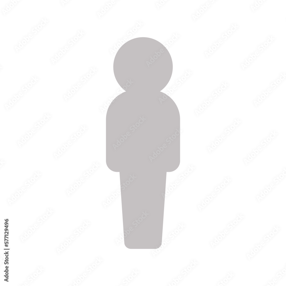 立っている一人の人のアイコン・ピクトグラム - 男女や大人･子どもの区別なし - ジェンダーレス
