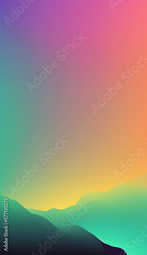 Minimal Colorful Gradient Background Soft Landscape Generative AI