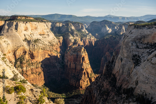 Angels Landing in the Center of Zion Canyon